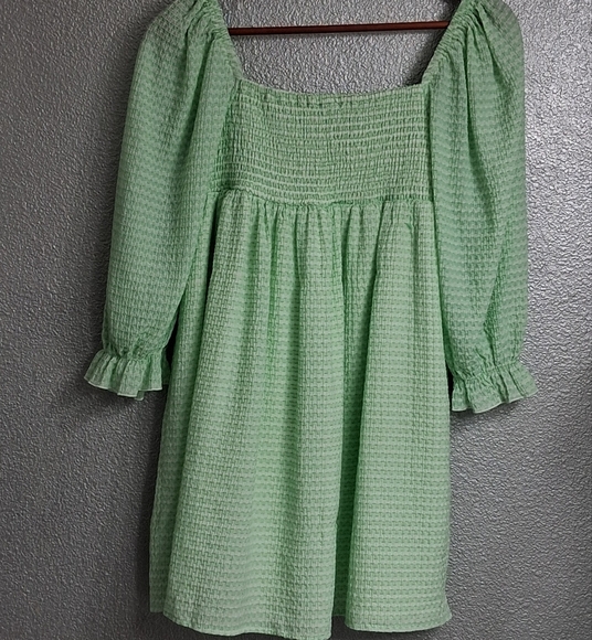 Cider Mint Green Textured Fabric With Smocked Bodice Size XL - Picture 7 of 13